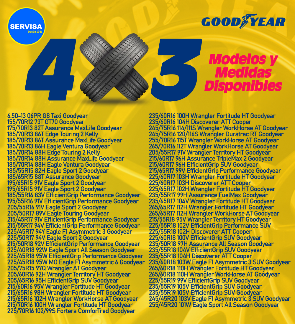 4X3 SERVISA GOODYEAR